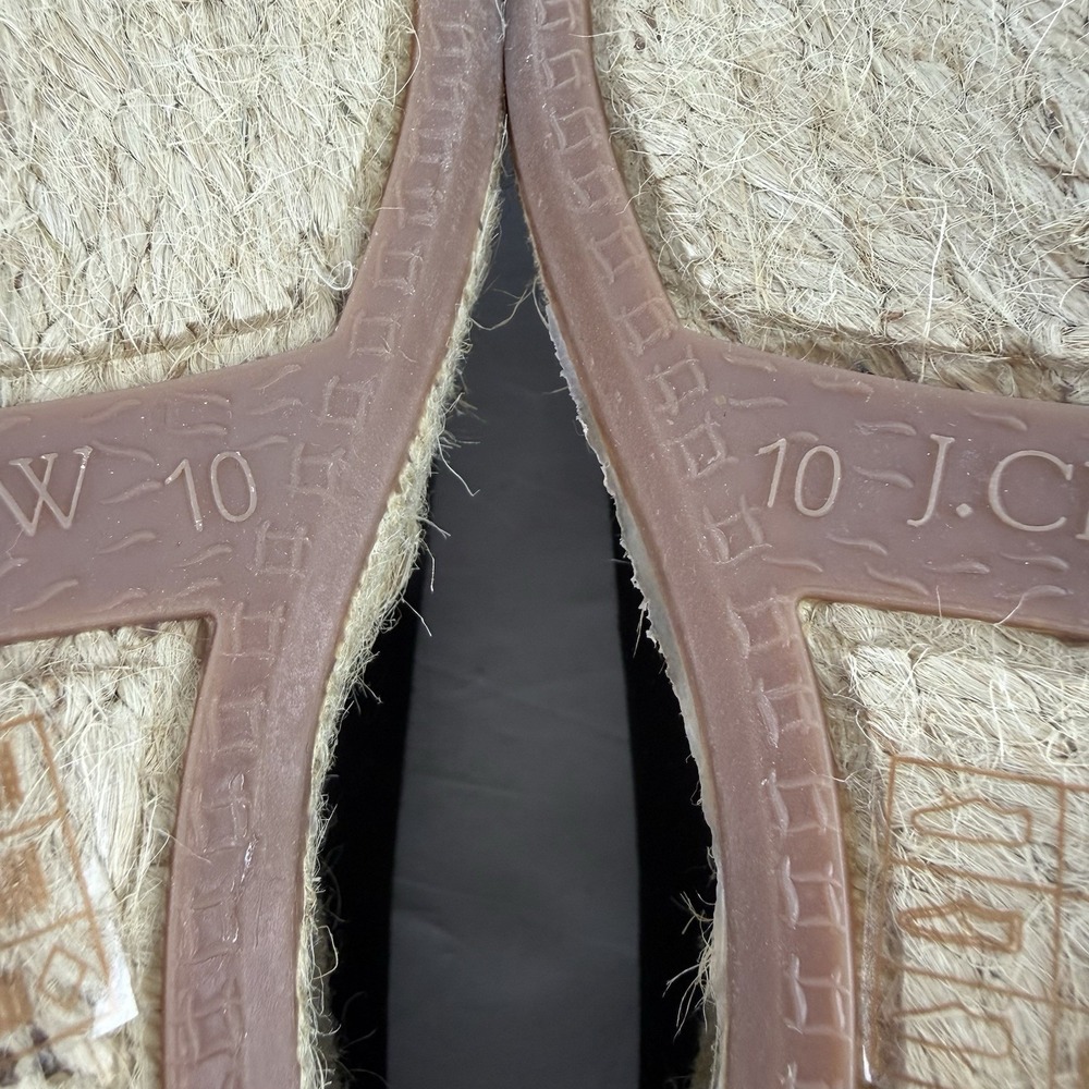 J Crew Seville Espadrille Wedge 10 Black Canvas Slip On Timeless Chic Shoes - Picture 9 of 11